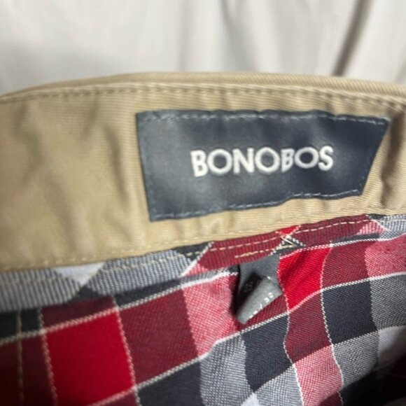 Bonobos Pants Mens 35x32 Beige Tan Slim Fit Chino Khakis Slacks - Picture 4 of 5